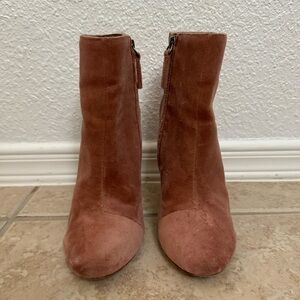 Women’s Joie Hachiro Pink Velvet Ankle Boot